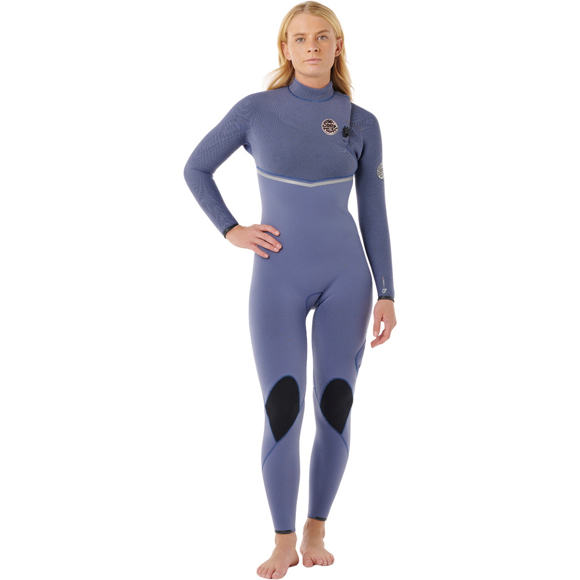 2026 Rip Curl Womens E-Bomb 3/2mm Zip Free Wetsuit 16MWFS - Grey Blue